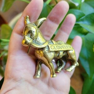 Vintage Clovelly Brass Donkey Figurine